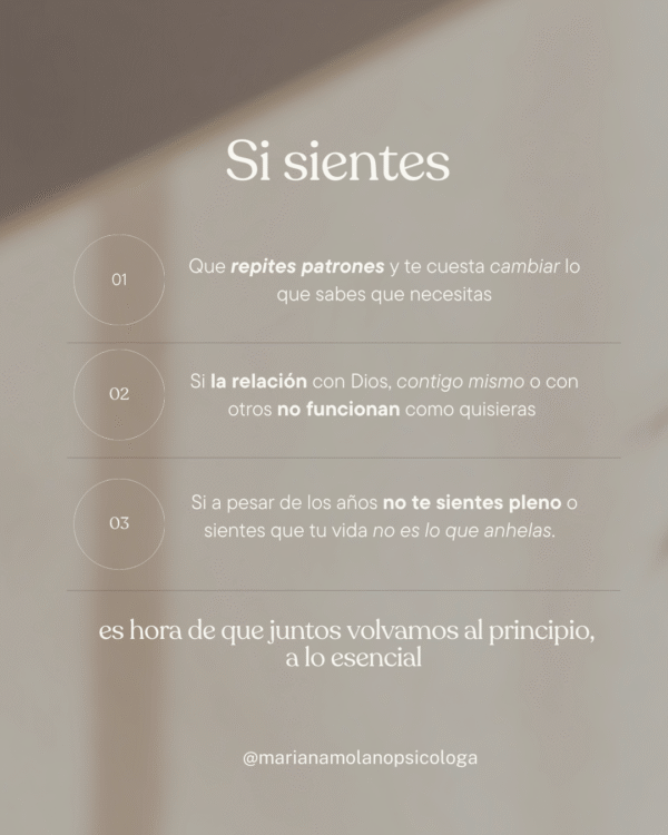 "De Vuelta Al origen" Programa de Transformación Personal - Imagen 2